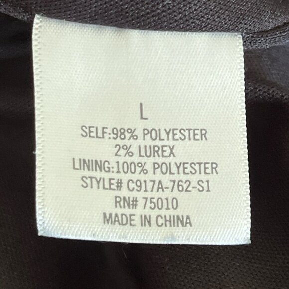 Blue Rain Womens Wrap Style Top Sz L Black Floral Sheer Poet Sleeve Dark Romance - Picture 8 of 11